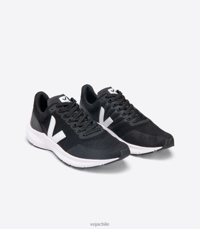 Veja hombres marlin v-knit negro blanco PDFXH204 zapatos