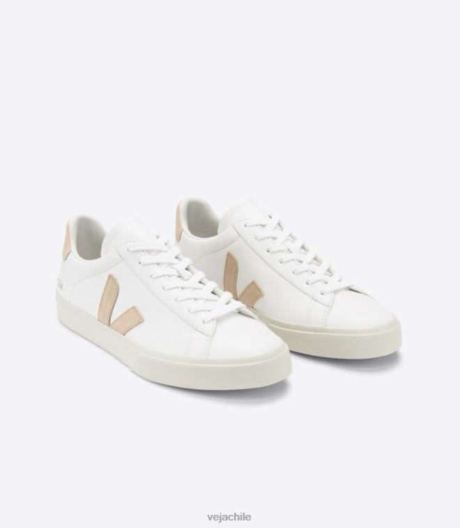 Veja hombres campo cuero sin cromo blanco almendra PDFXH23 zapatos