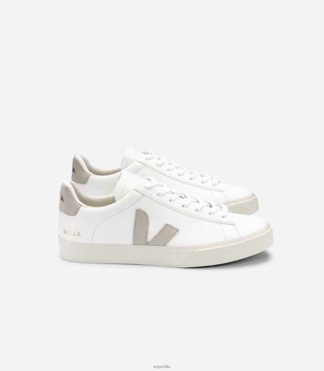 Veja hombres campo cuero sin cromo blanco natural PDFXH8 zapatos