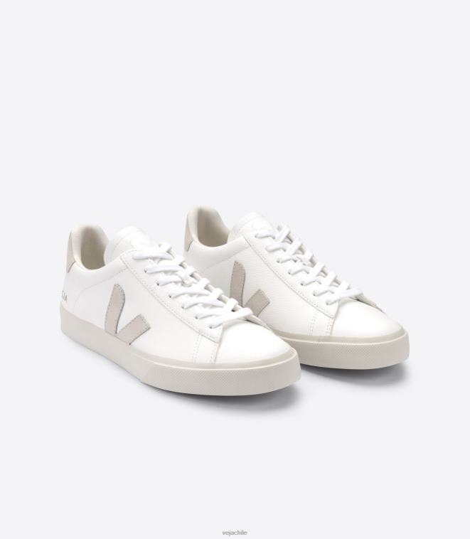 Veja hombres campo cuero sin cromo blanco natural PDFXH8 zapatos