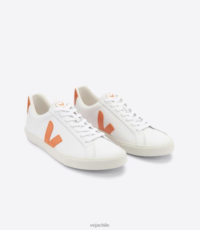 Veja hombres calabaza cuero esplar blanco PDFXH93 zapatos