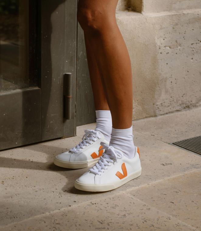 Veja hombres calabaza cuero esplar blanco PDFXH93 zapatos