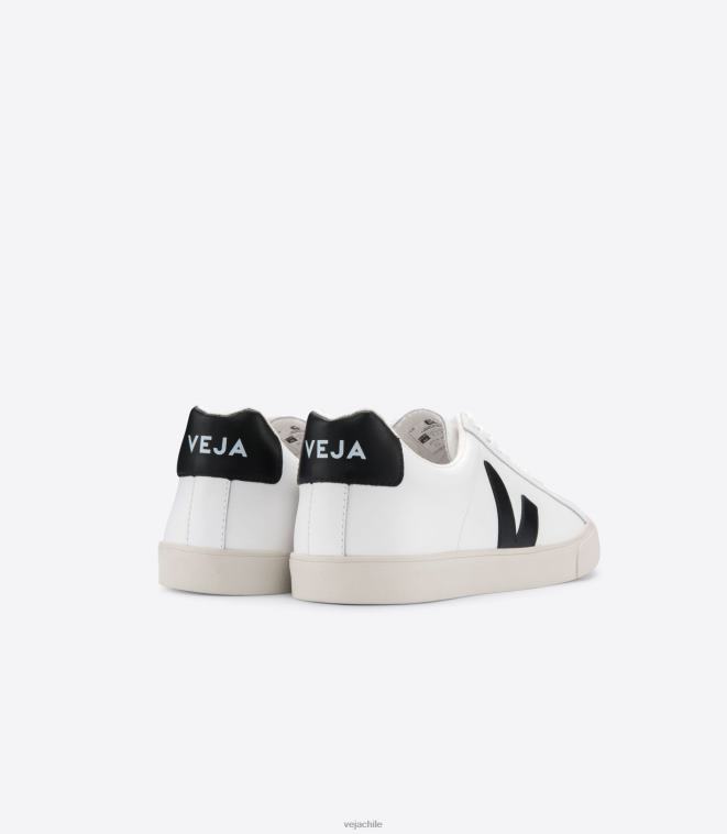 Veja hombres esplar cuero blanco negro PDFXH91 zapatos