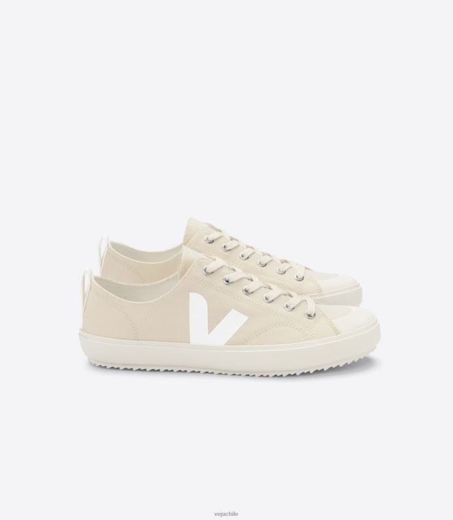 Veja hombres nova lienzo areia blanco PDFXH154 zapatos