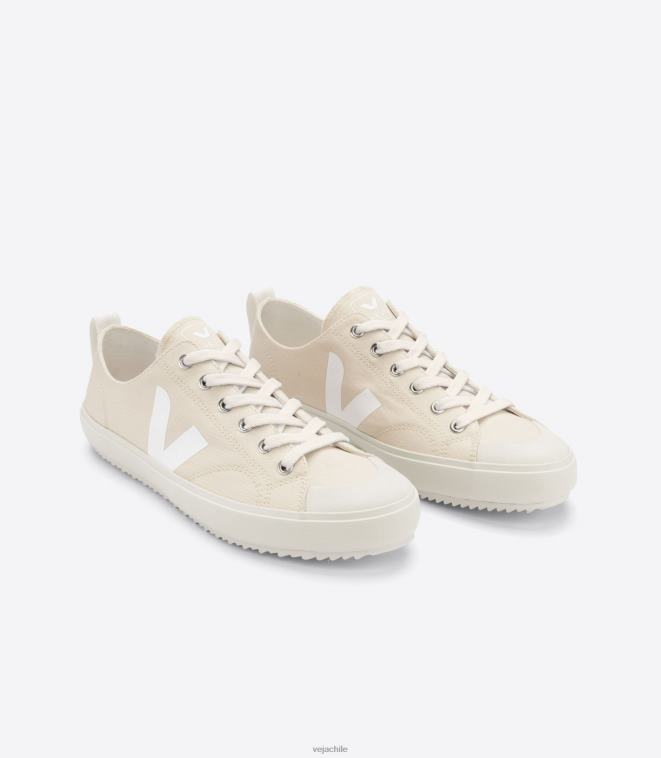 Veja hombres nova lienzo areia blanco PDFXH154 zapatos