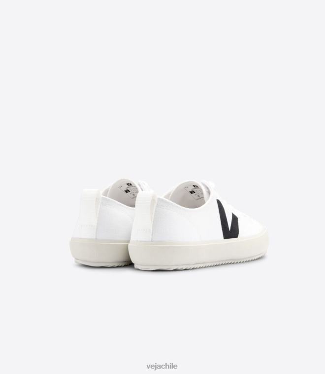 Veja hombres nova lienzo blanco negro PDFXH150 zapatos