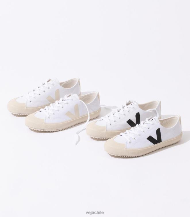 Veja hombres nova lienzo blanco negro PDFXH150 zapatos