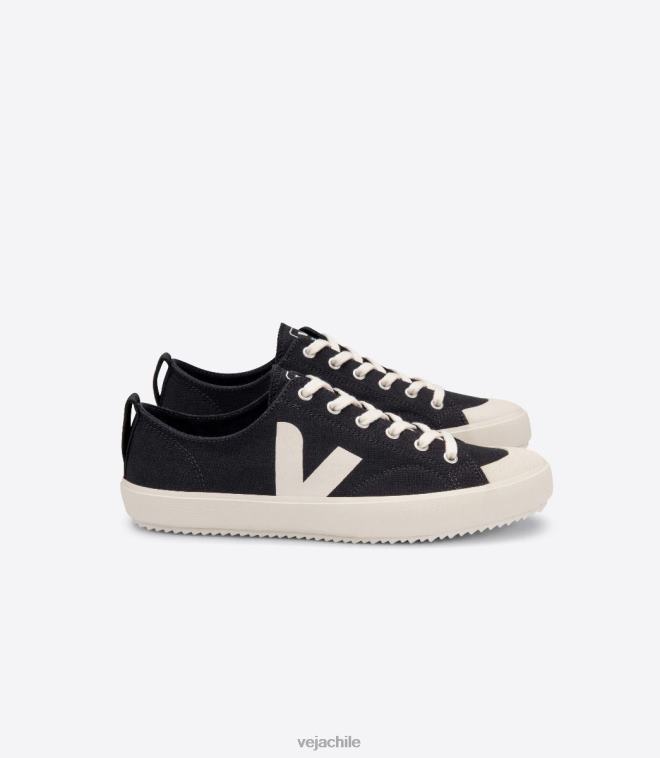 Veja hombres nova lienzo negro pierre PDFXH156 zapatos