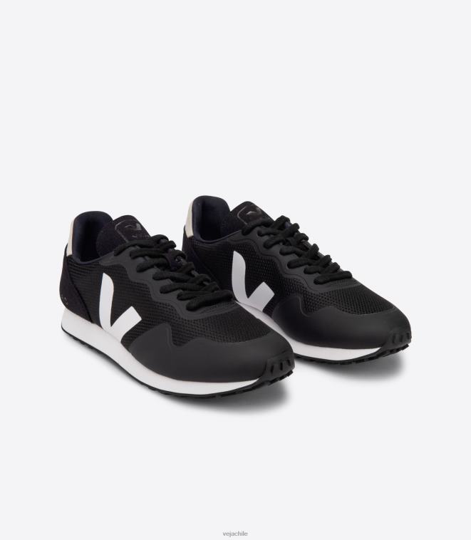 Veja hombres sdu b-malla negro blanco PDFXH143 zapatos