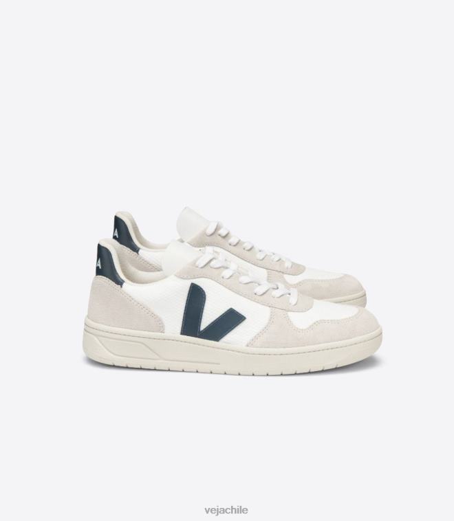 Veja hombres v-10 b-mesh blanco nautico PDFXH46 zapatos