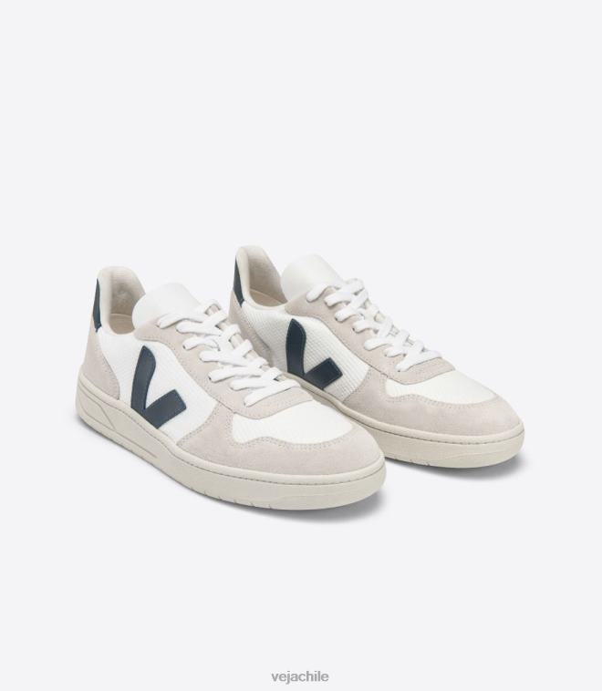 Veja hombres v-10 b-mesh blanco nautico PDFXH46 zapatos