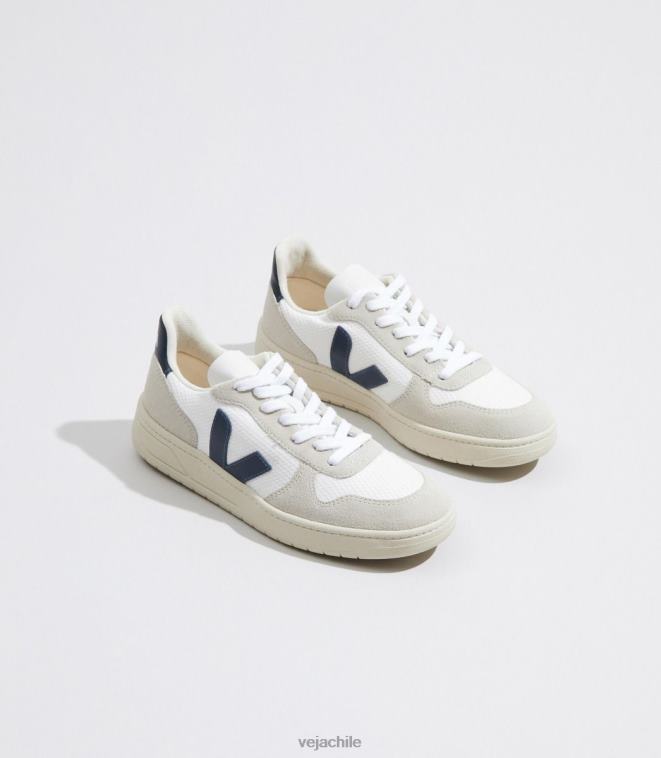 Veja hombres v-10 b-mesh blanco nautico PDFXH46 zapatos