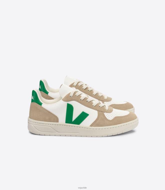 Veja hombres v-10 cuero sin cromo blanco esmeralda sahara PDFXH40 zapatos Veja hombres v-10 cuero sin cromo blanco esmeralda sahara PDFXH40 zapatos