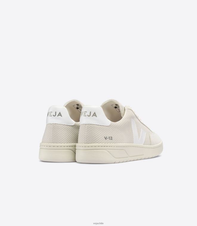 Veja hombres v-12 alveomesh blanco natural PDFXH35 zapatos