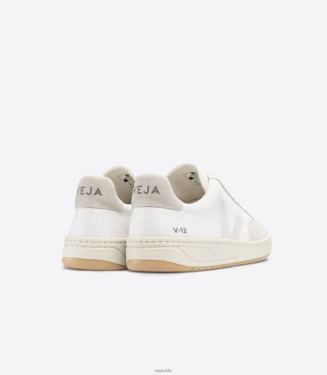 Veja hombres v-12 b-malla blanco natural PDFXH28 zapatos