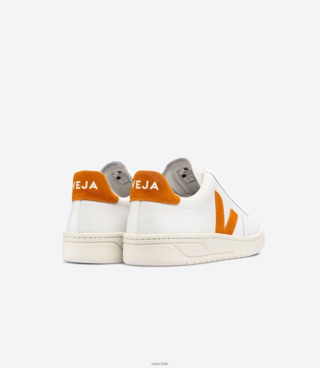 Veja hombres v-12 cuero blanco calabaza PDFXH36 zapatos