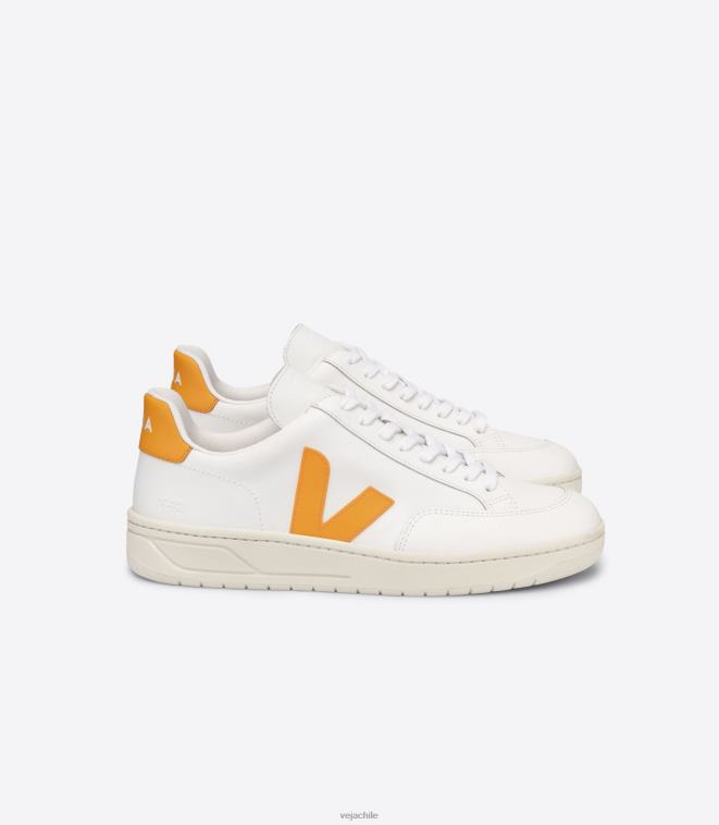 Veja hombres v-12 cuero blanco ouro PDFXH32 zapatos