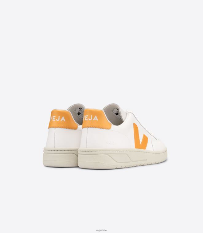 Veja hombres v-12 cuero blanco ouro PDFXH32 zapatos