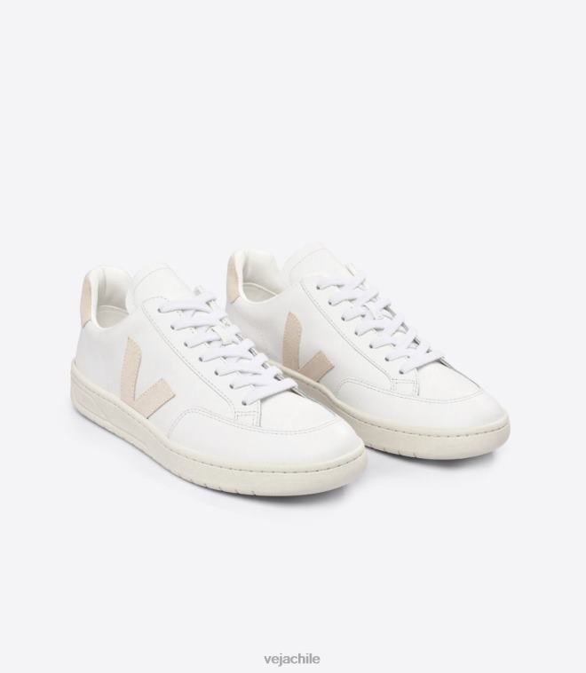 Veja hombres v-12 cuero blanco sable PDFXH25 zapatos