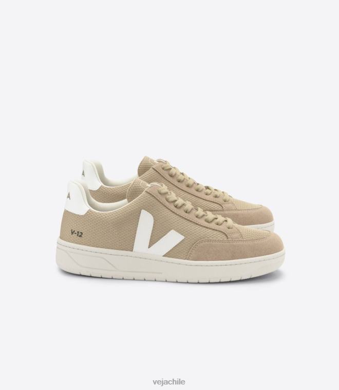 Veja hombres v-12 vegano alveomesh duna blanco PDFXH29 zapatos