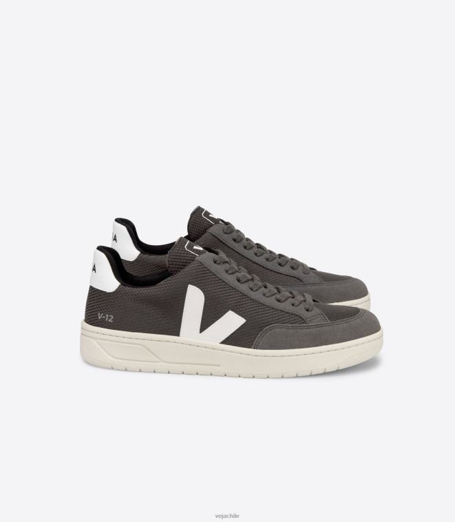 Veja hombres v-12 vegano b-mesh grafito blanco PDFXH37 zapatos