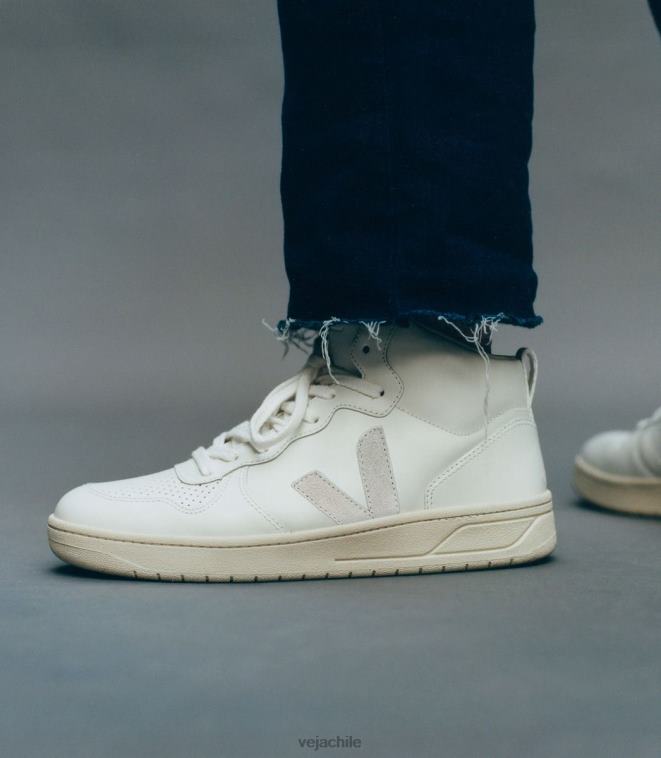 Veja hombres v-15 cuero blanco PDFXH81 zapatos