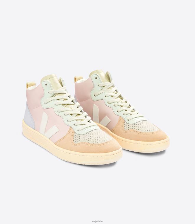 Veja hombres v-15 cuero petale blanco multico PDFXH86 zapatos