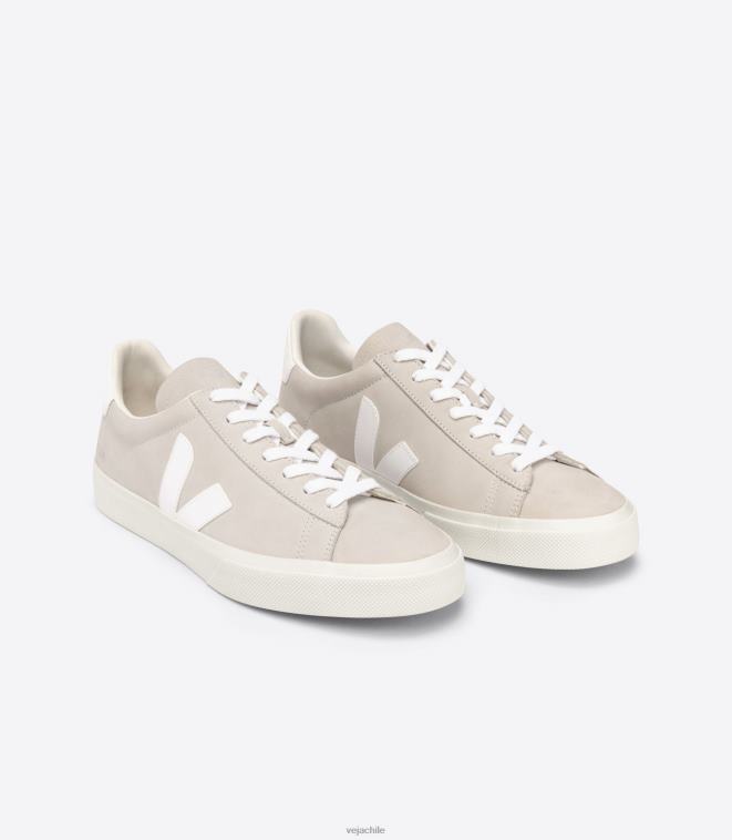 Veja mujer campo nubuck blanco natural PDFXH228 zapatos