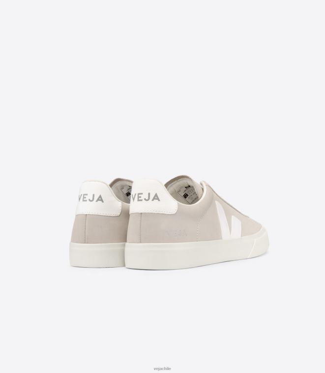 Veja mujer campo nubuck blanco natural PDFXH228 zapatos