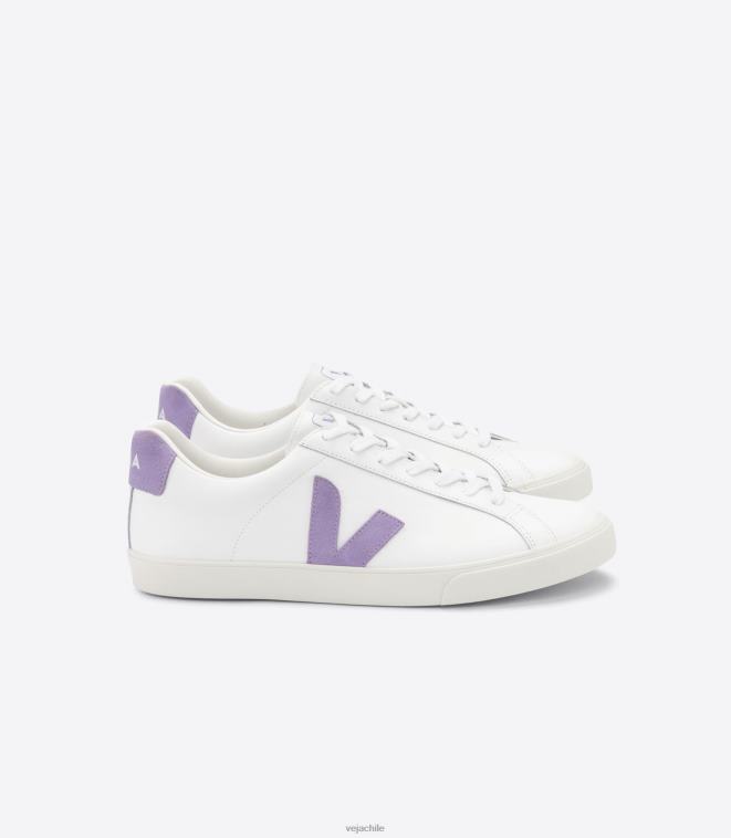 Veja mujer cuero esplar extra blanco lavanda PDFXH242 zapatos