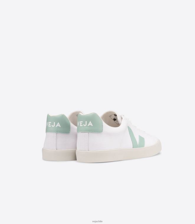 Veja mujer esplar se lienzo matcha blanco PDFXH244 zapatos