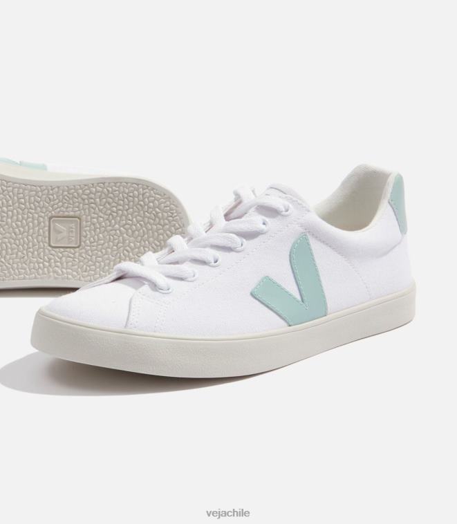 Veja mujer esplar se lienzo matcha blanco PDFXH244 zapatos