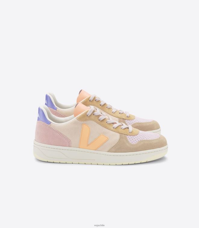 Veja mujer v-10 ante multico melocotón PDFXH234 zapatos