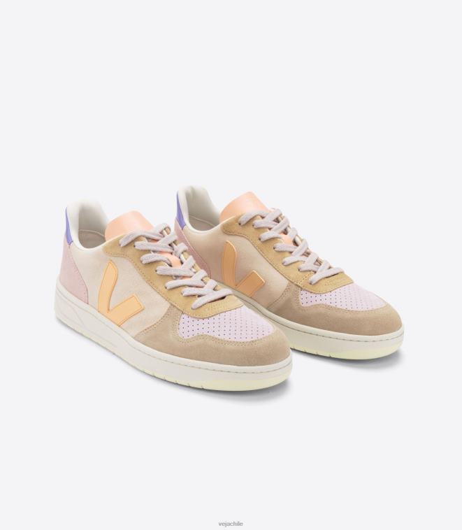 Veja mujer v-10 ante multico melocotón PDFXH234 zapatos