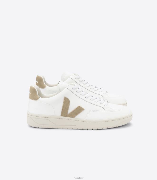 Veja mujer duna blanca de cuero v-12 PDFXH230 zapatos