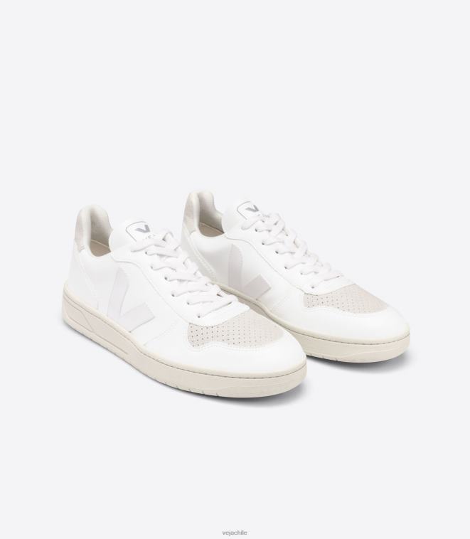 Veja mujer v-10 cwl completo blanco natural PDFXH300 zapatos