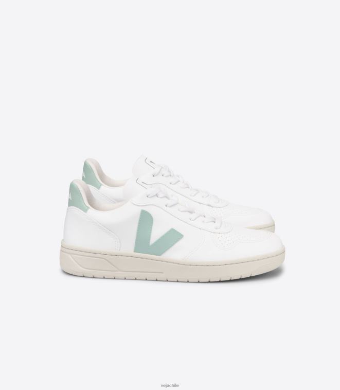 Veja mujer v-10 cwl matcha blanco PDFXH298 zapatos