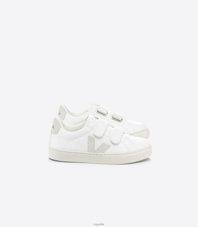 Veja niños esplar cuero sin cromo blanco natural PDFXH324 zapatos