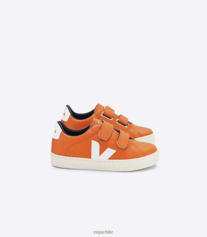 Veja niños esplar cuero sin cromo calabaza blanco PDFXH333 zapatos