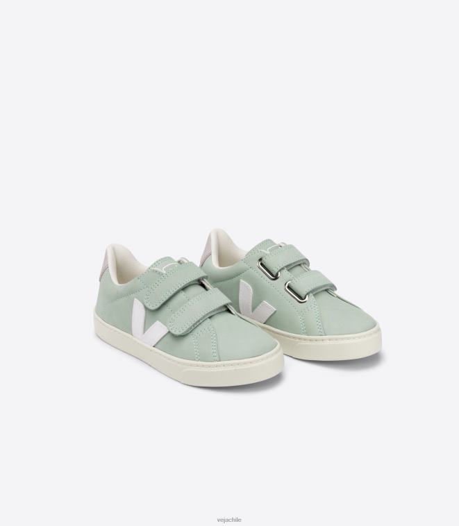 Veja niños esplar nubuck matcha blanco PDFXH340 zapatos