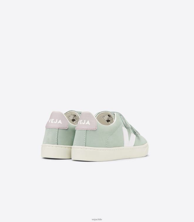 Veja niños esplar nubuck matcha blanco PDFXH340 zapatos