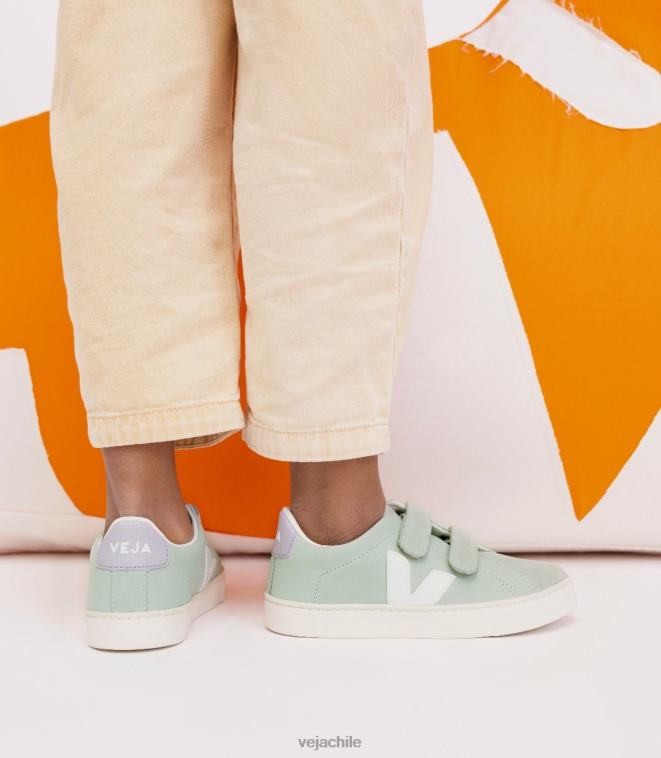 Veja niños esplar nubuck matcha blanco PDFXH340 zapatos