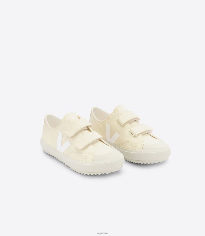 Veja niños ollie lienzo mantequilla blanco PDFXH395 zapatos