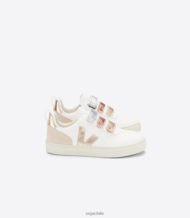 Veja niños v-10 cuero sin cromo multico blanco brillante PDFXH355 zapatos Veja niños v-10 cuero sin cromo multico blanco brillante PDFXH355 zapatos