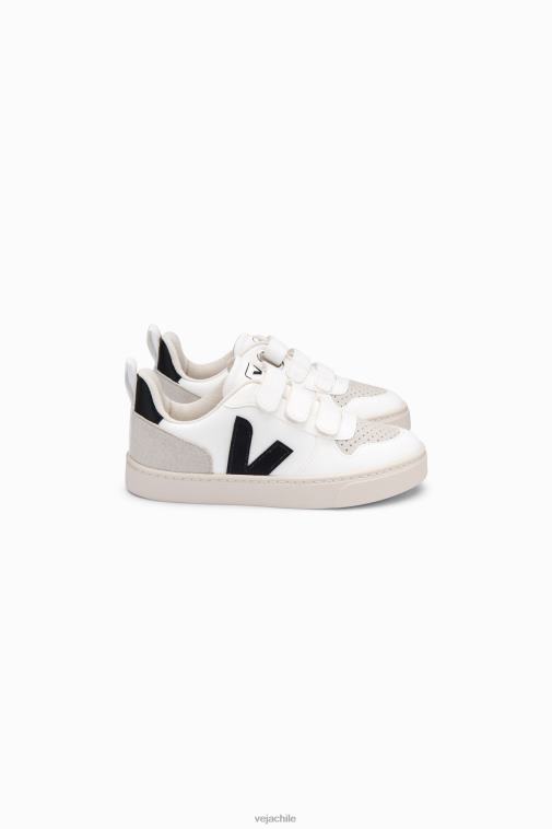 Veja niños v-10 cwl blanco negro PDFXH361 zapatos