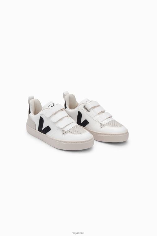 Veja niños v-10 cwl blanco negro PDFXH361 zapatos